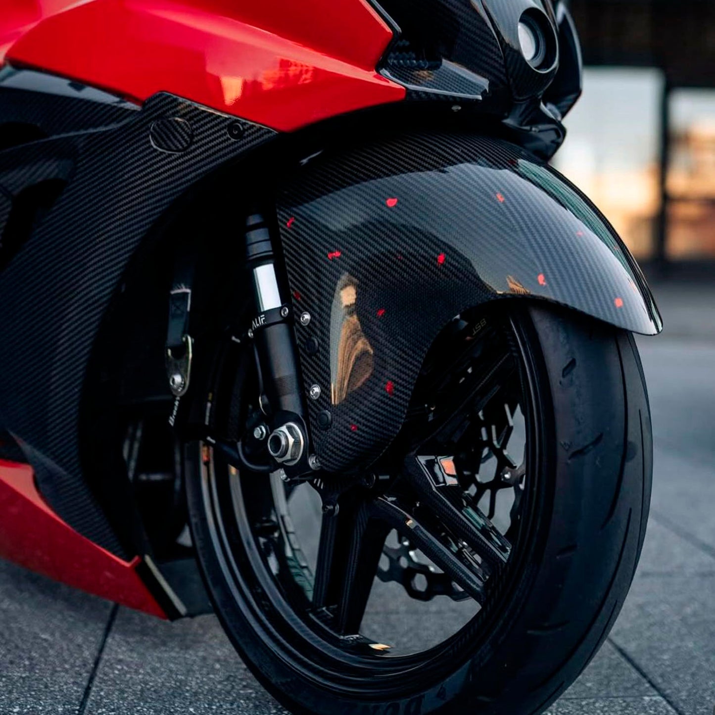 Twill w/color flakes aero fender - Universal fitment